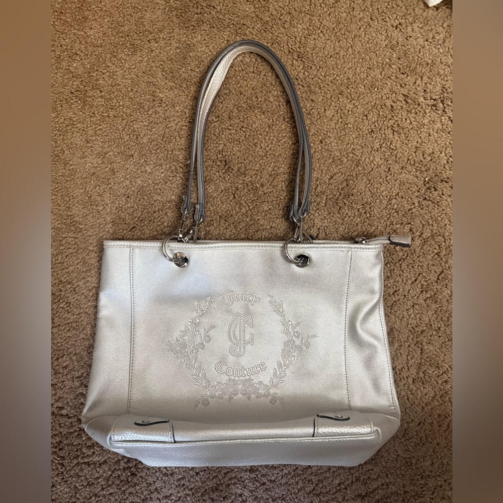 Juicy Couture Metallic Silver Tote